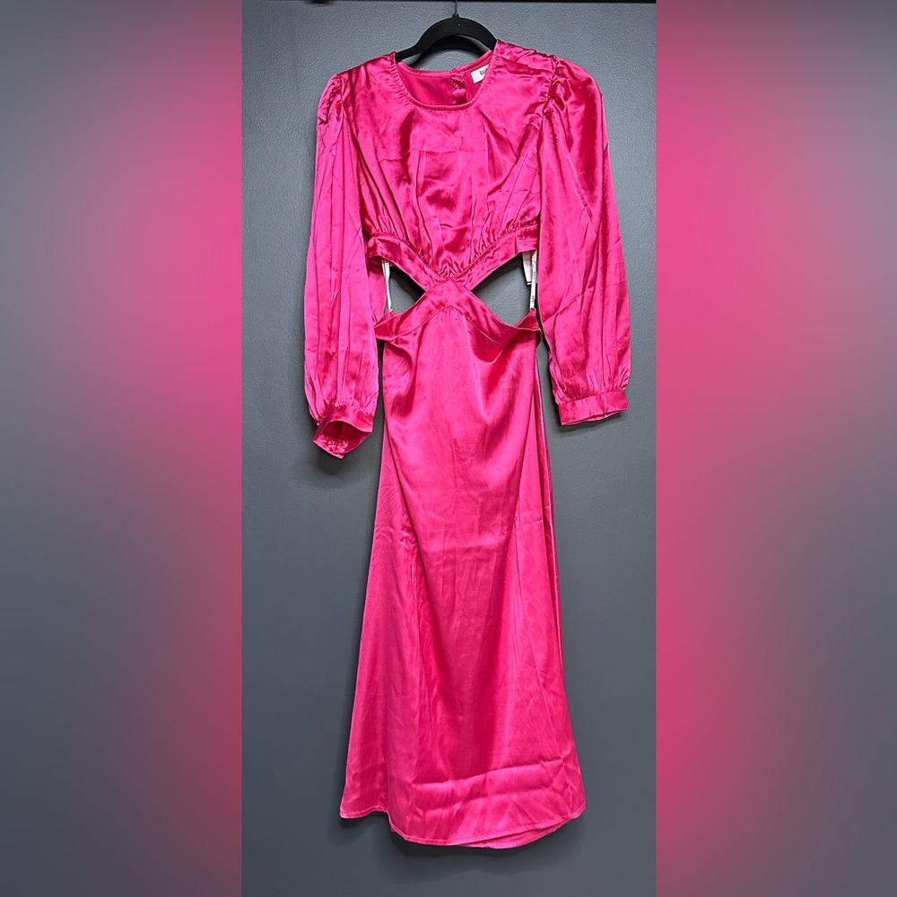 NEW Rahi Cierra Cut Out Back Dress Fuschia M - Picture 3 of 7